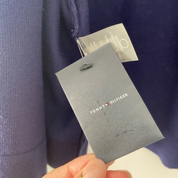 Tommy Hilfiger Women's Button Sleeve Cardigan NWT Women’s M Navy Blue - Picture 10 of 12